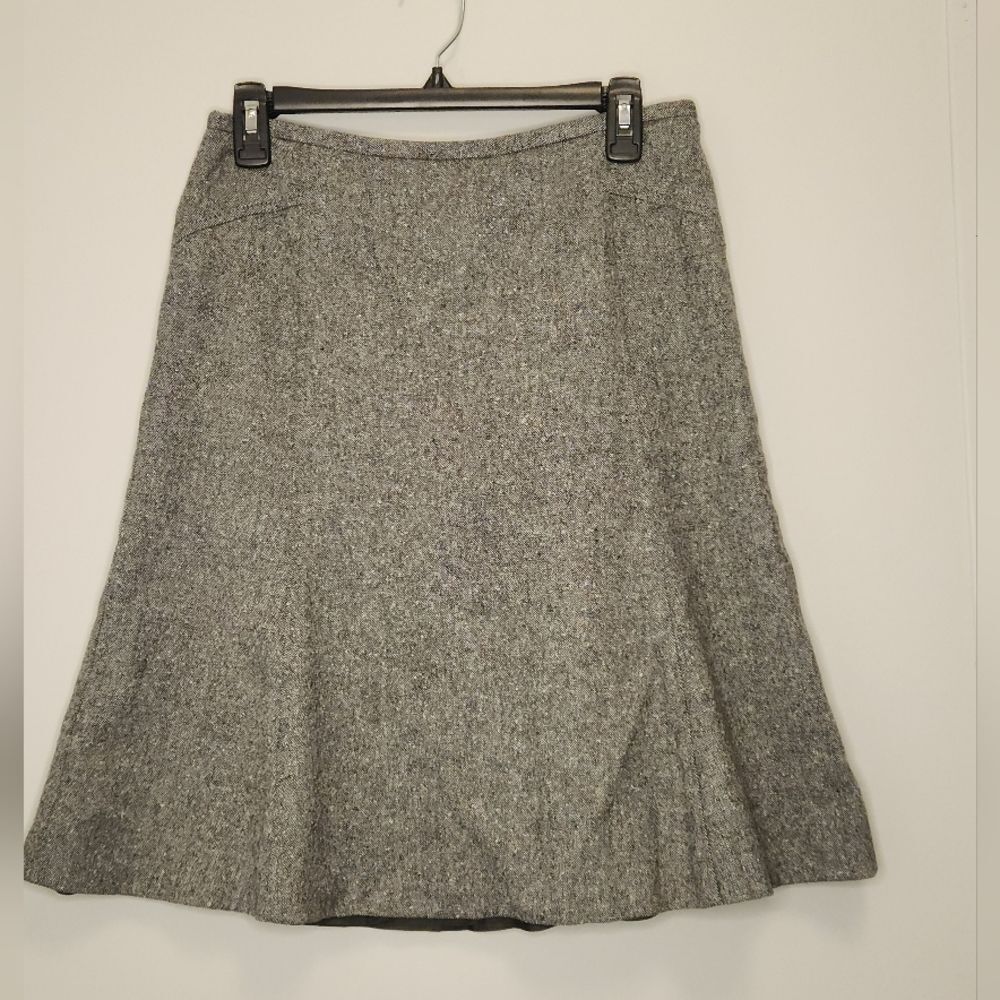 Ann Taylor Wool Midi A-line Skirt Size 6